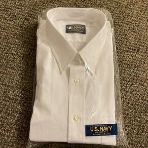 New Men’s U.S. Navy Originals White Dress Shirt
